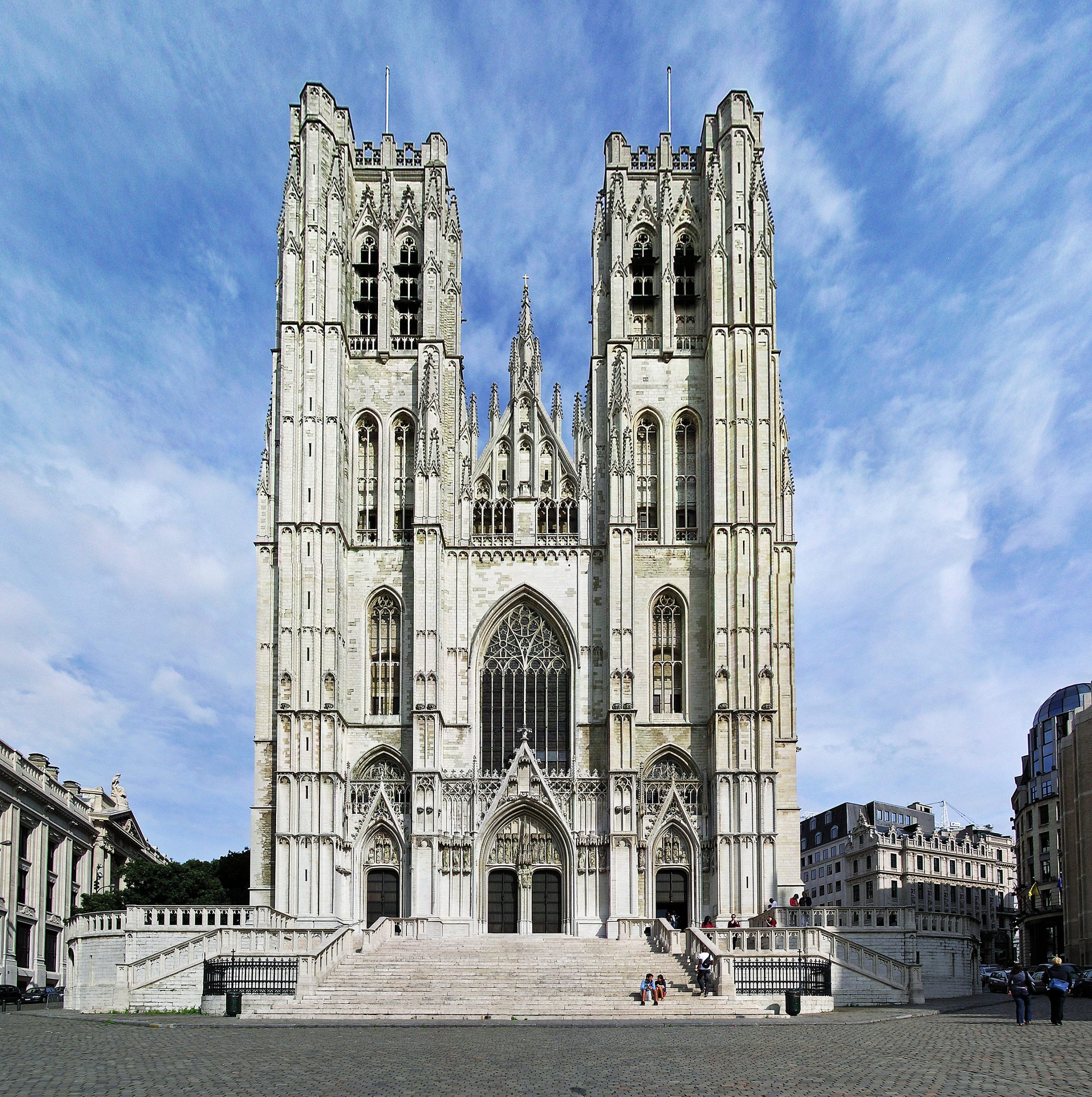 A medieval Roman Catholic cathedral in central Brussel