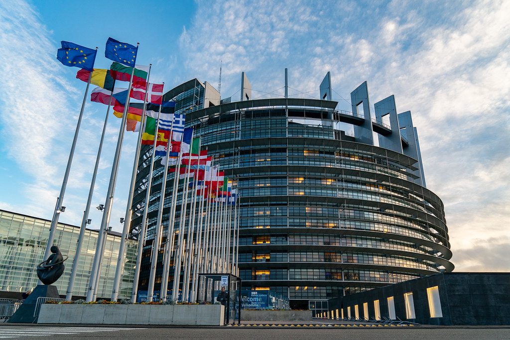 A picture of the EU headquarters in Brussels 